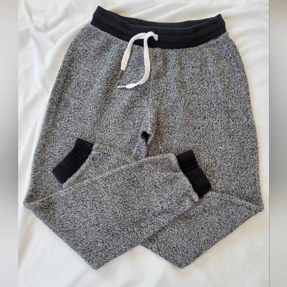 Garage black & white heathered drawstring jogger sweatpants Size XS